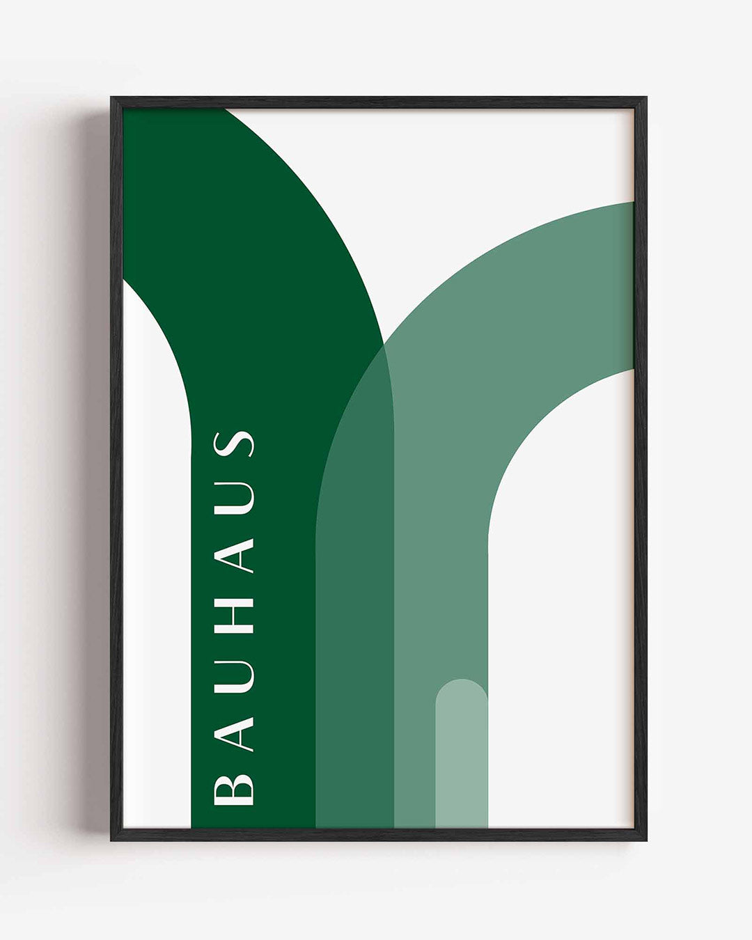 Kleurrijke boogvormen – staande Bauhaus poster als wanddecoratie