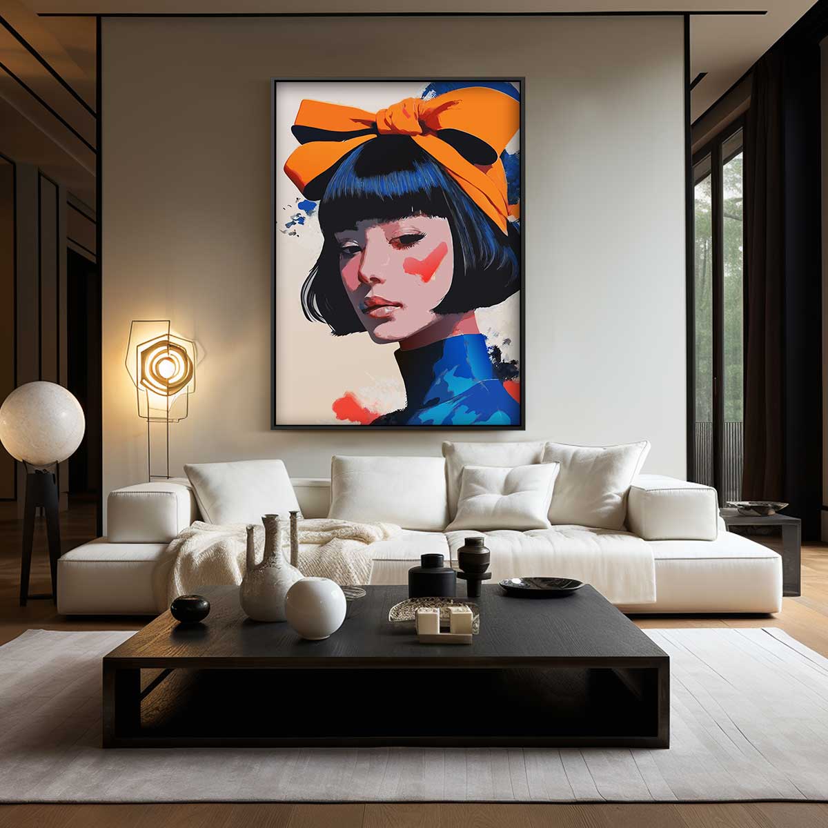 Vrolijke Kleurenprinses – plexiglas wanddecoratie in portret formaat