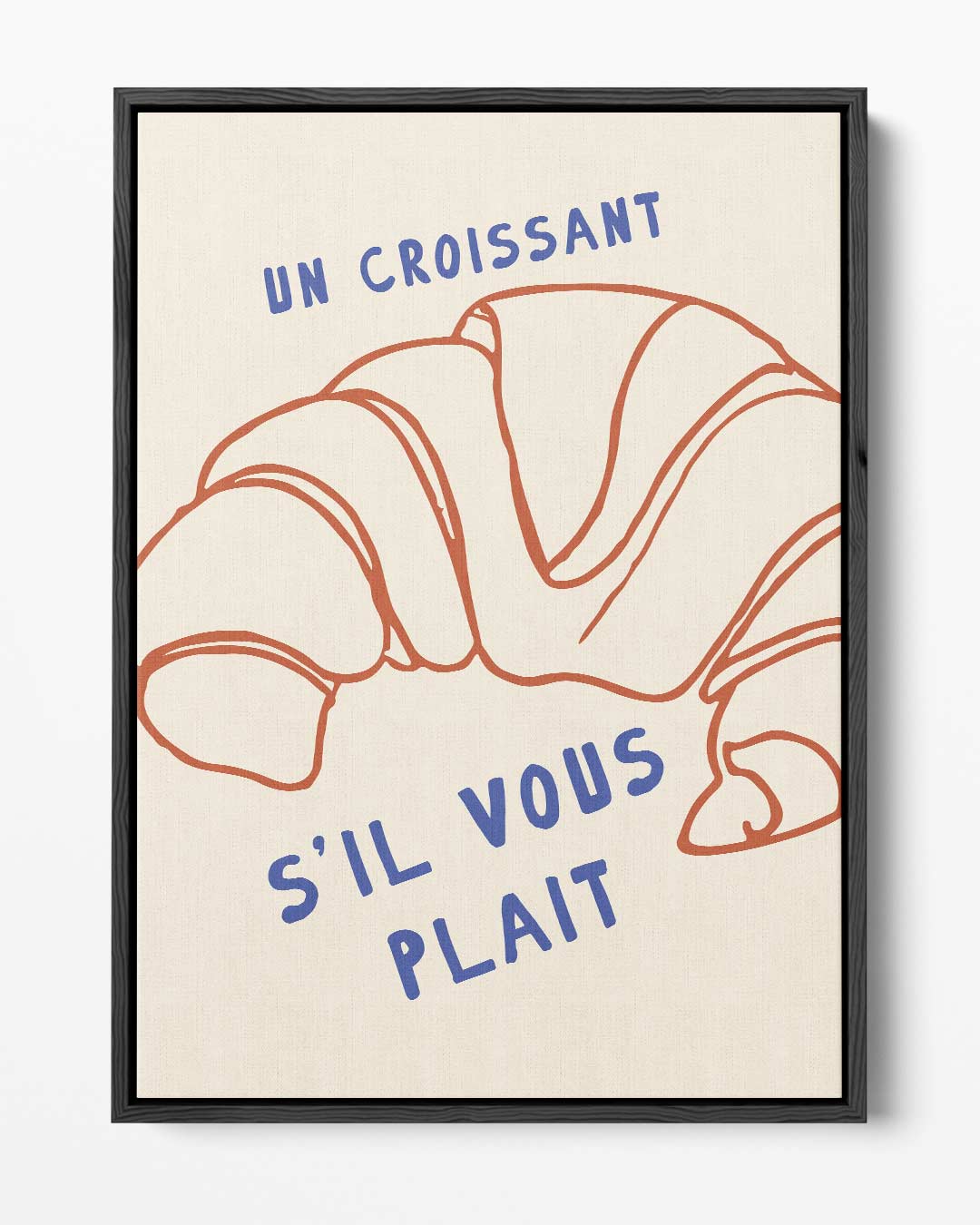 Franse Croissant Poster – portret kunstwerk als wanddecoratie