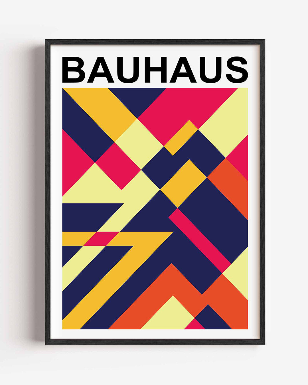 Vorm en kleurvlakken – staande Bauhaus poster als wanddecoratie
