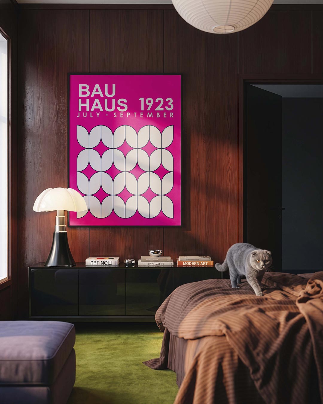 – geometrische Bauhaus poster in staand formaat