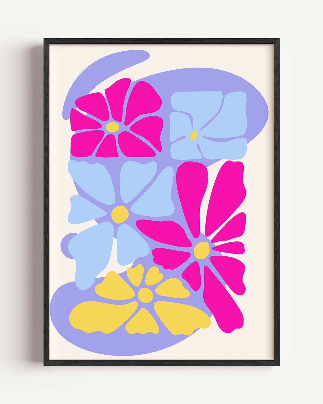 Vrolijke Bloemenpracht – bloemen portret poster als wanddecoratie