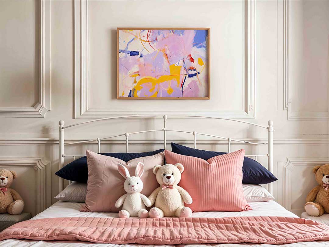 Abstracte vormen en kleuren – kids poster in liggend formaat
