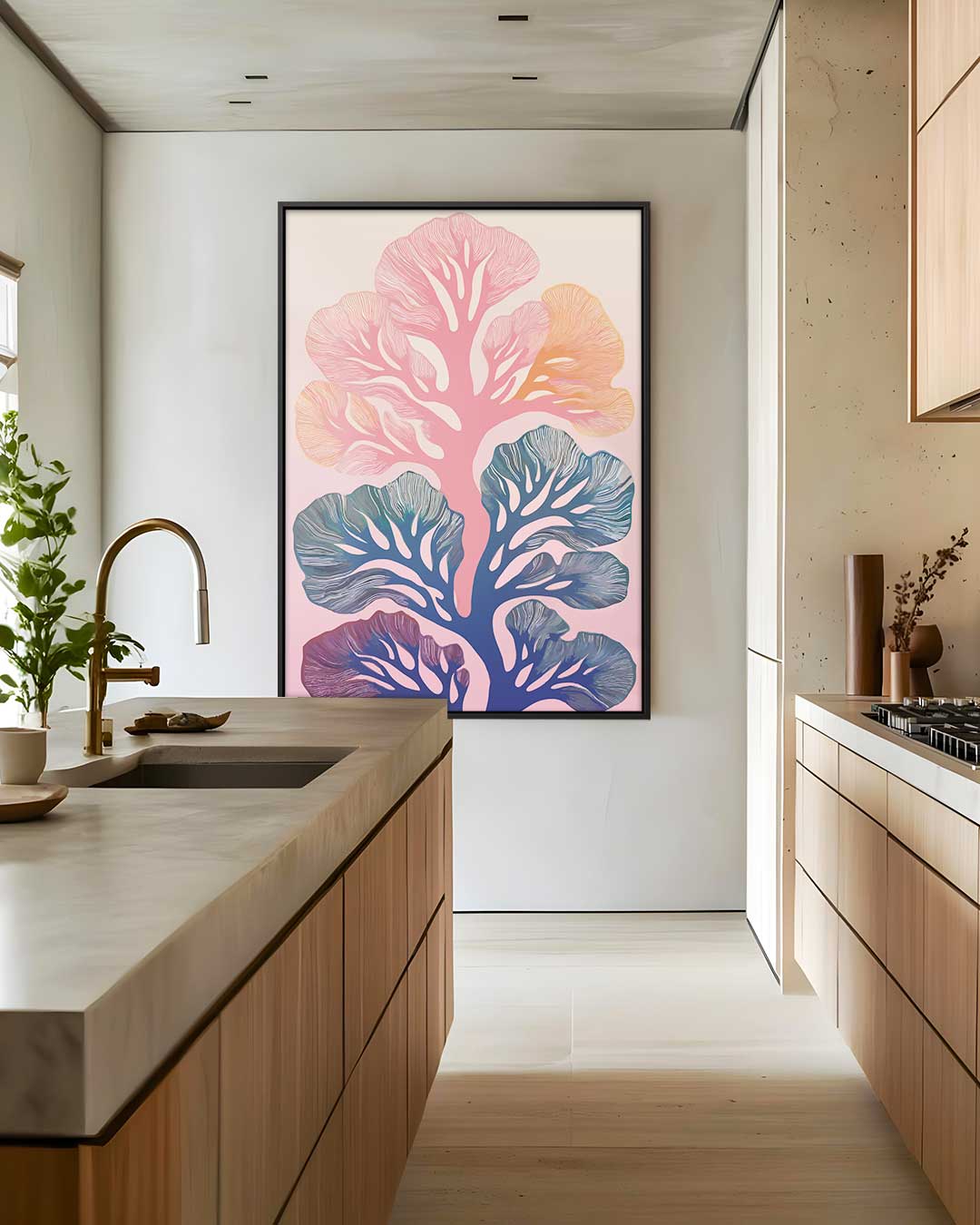 Natuurlijke Harmonie Wanddecoratie – canvas wanddecoratie in portret formaat
