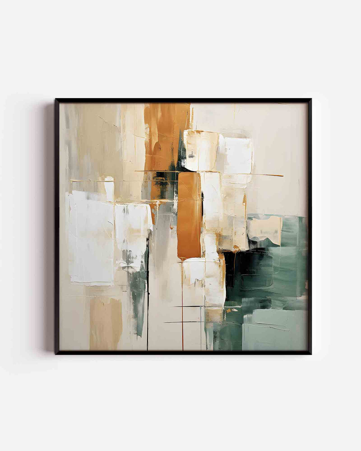 Abstracte vormen – abstracte textuur vierkante poster als wanddecoratie