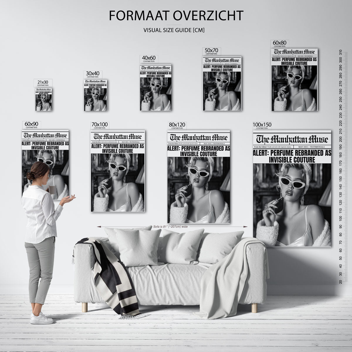 Manhattan muse mode – staande muurposter in Pop Art stijl