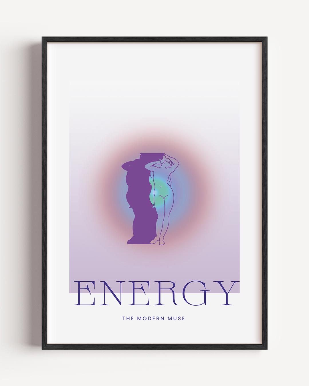 Energie van de Moderne Muze – mindfulness portret poster als wanddecoratie