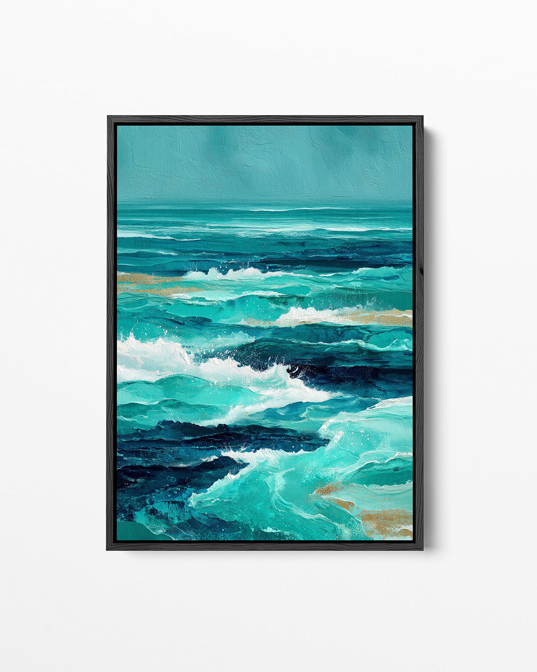 Dynamische zee – staand wanddecoratie kunstwerk