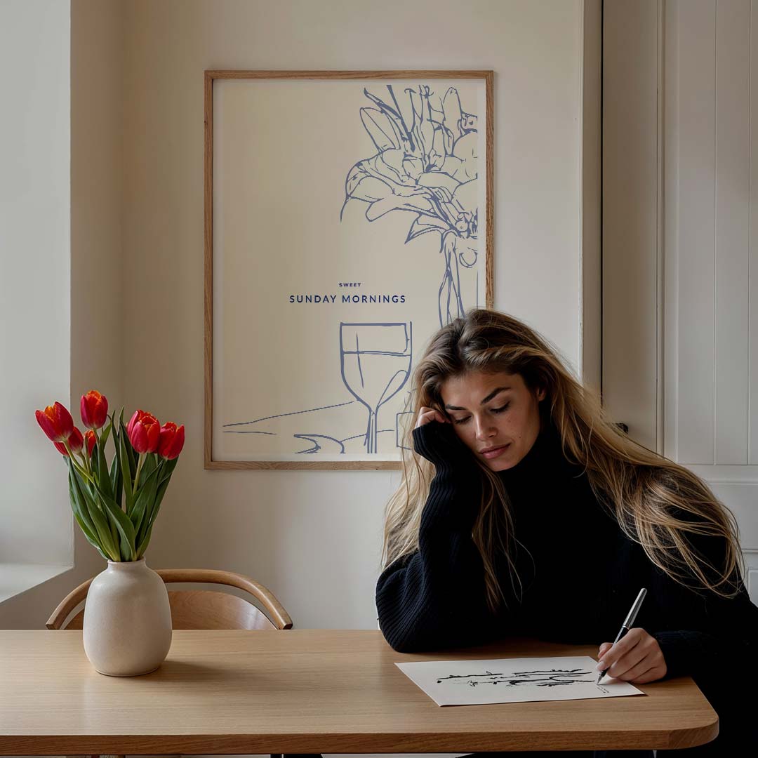 Sweet Sunday Mornings – culinaire wandkunst als portret poster