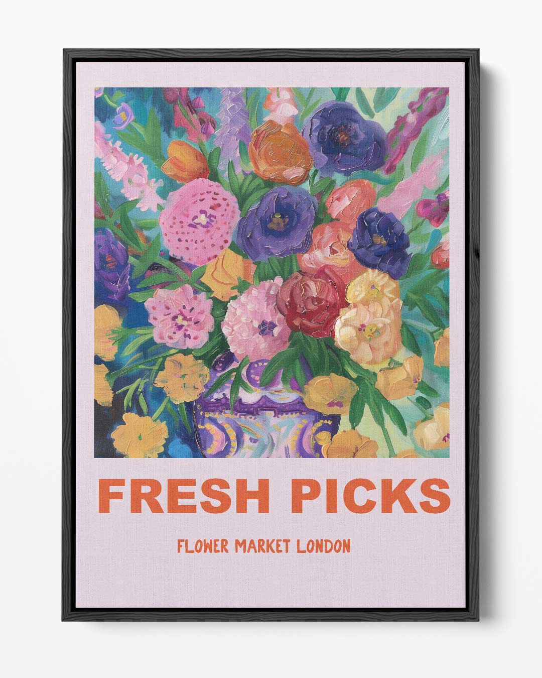 Bloemenpracht in Londen – portret kunstwerk als wanddecoratie