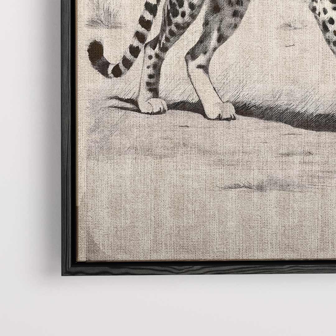 Majestueuze Cheetah op Savanne – plexiglas wanddecoratie in portret formaat