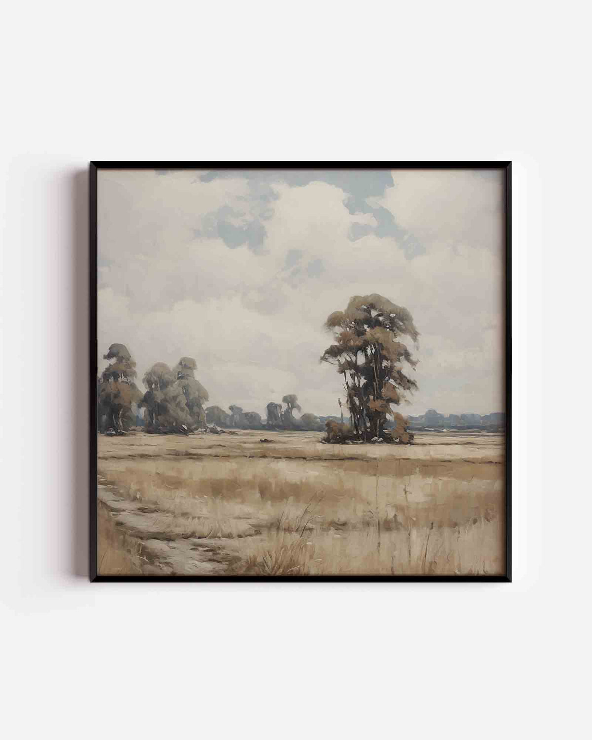 Landschap met bomen – vintage vierkante poster als wanddecoratie