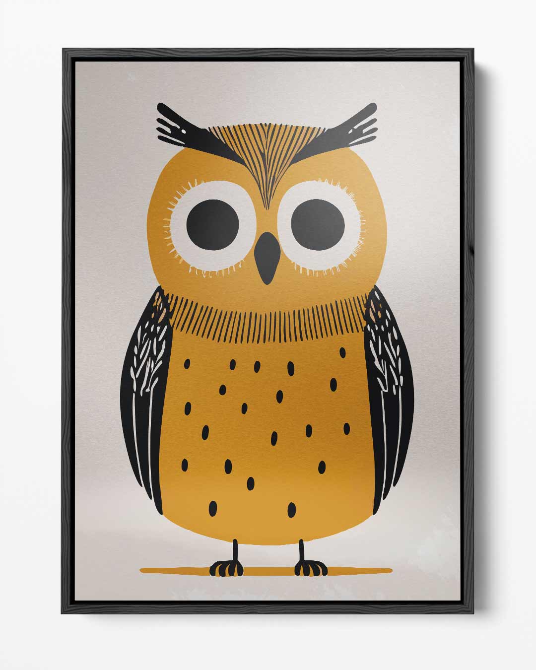 Vrolijke Uil Illustratie – portret kunstwerk als wanddecoratie