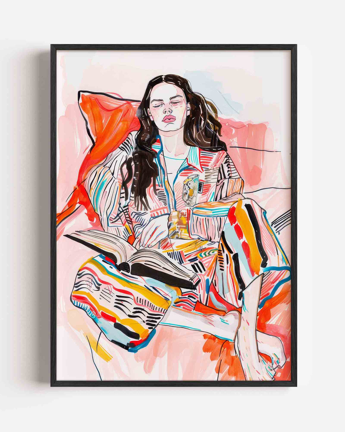 Lezende vrouw – vrouwelijk portret als staande poster