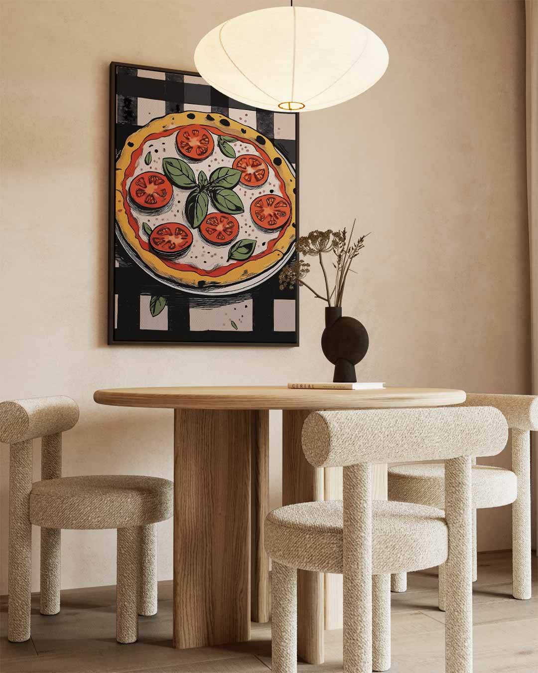 Pizza Op Je Muur – canvas wanddecoratie in portret formaat