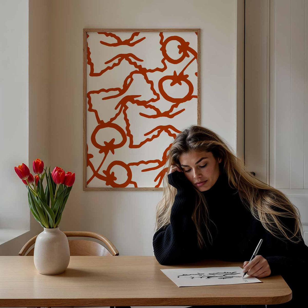 Trendy Pastaposter – keuken poster als sfeervolle staande wanddecoratie