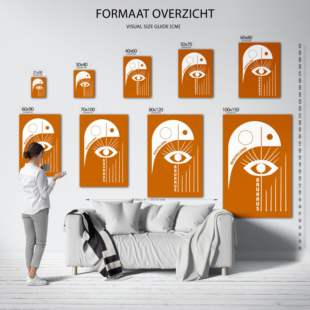 – geometrische poster in Bauhaus-stijl van WallArtistic