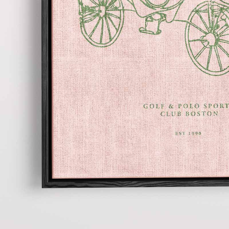 Vintage Boston Koets Illustratie – plexiglas kunstwerk als wanddecoratie