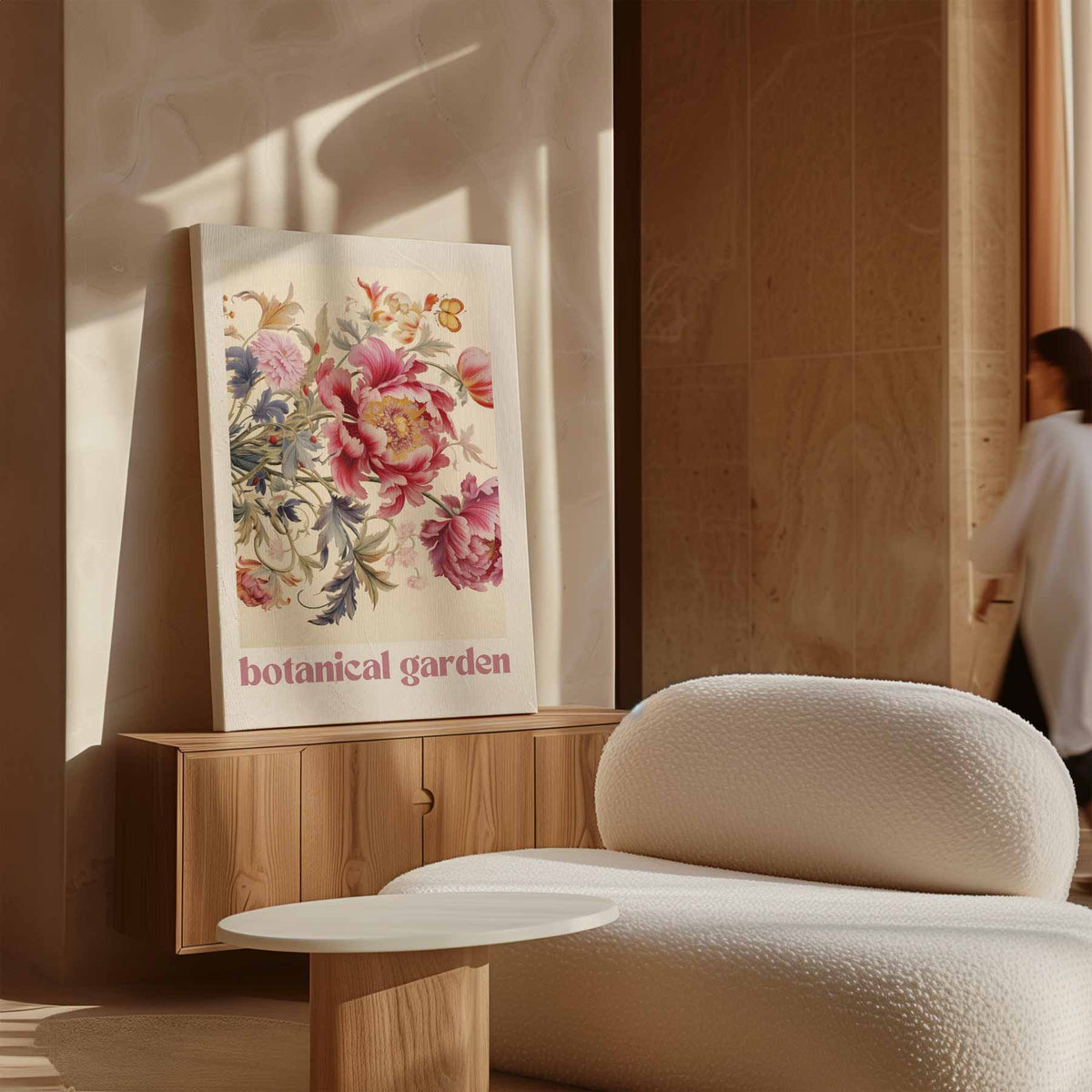 Kleurrijke Bloementuin – modern portret kunstwerk van WallArtistic
