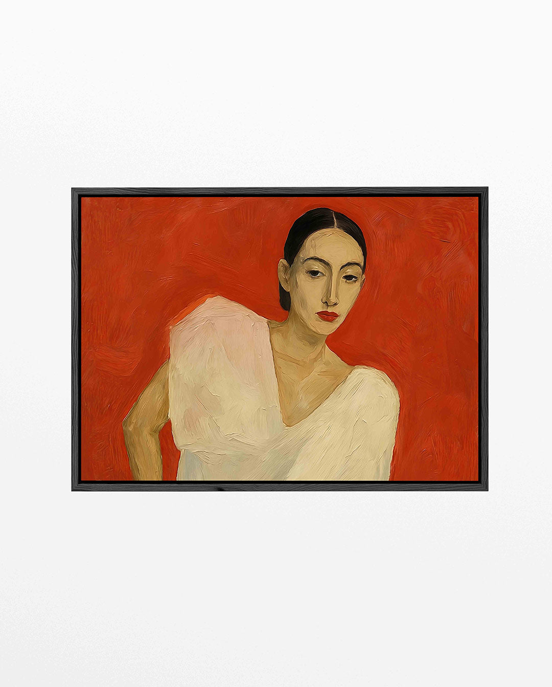 Vrouwelijk portret – Liggende wanddecoratie – liggend portret kunstwerk