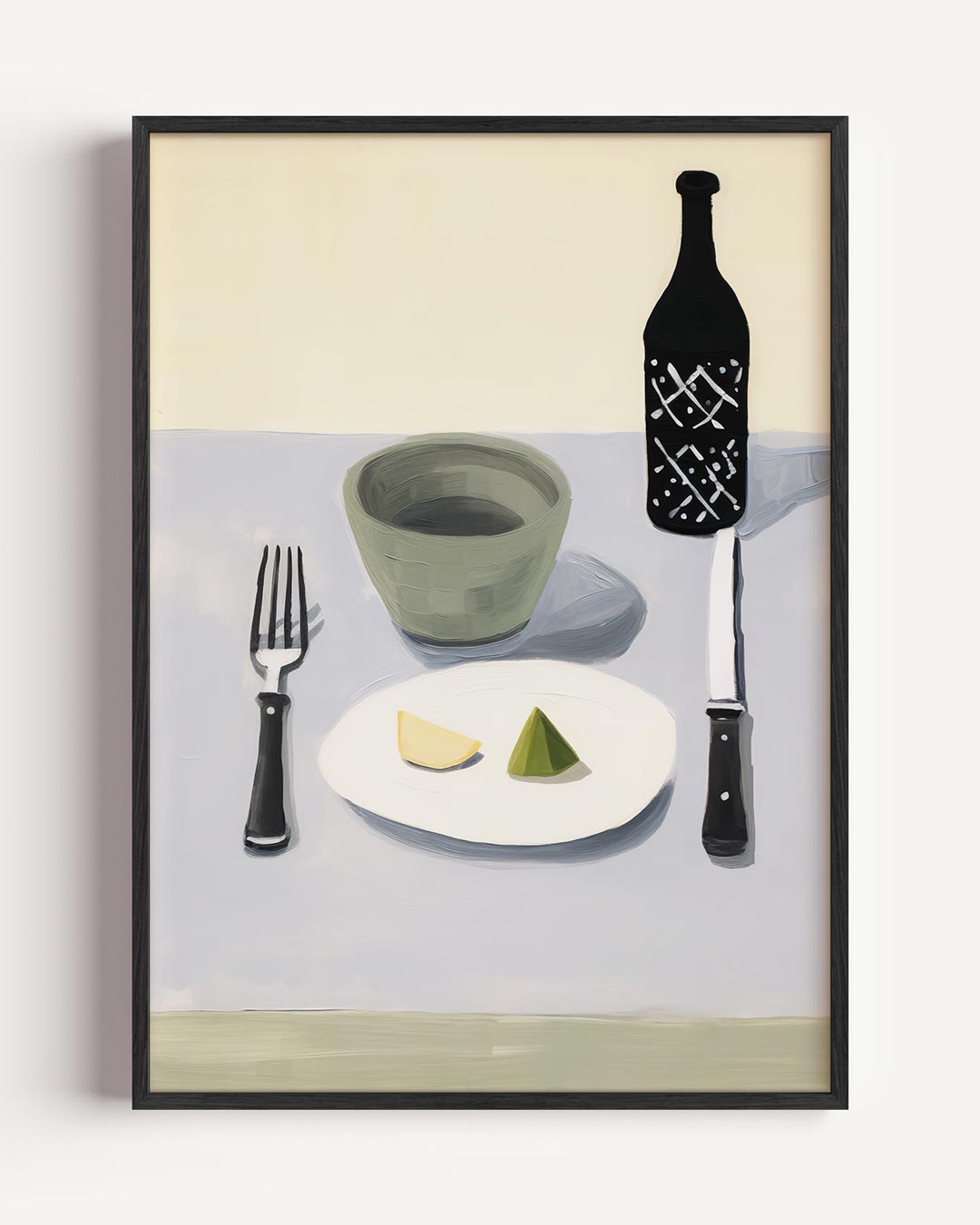 Stijlvolle Minimalistische Tafereel – keuken portret poster als wanddecoratie