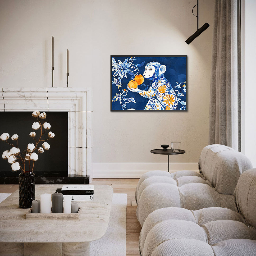 Dier met bloemen – liggende wanddecoratie