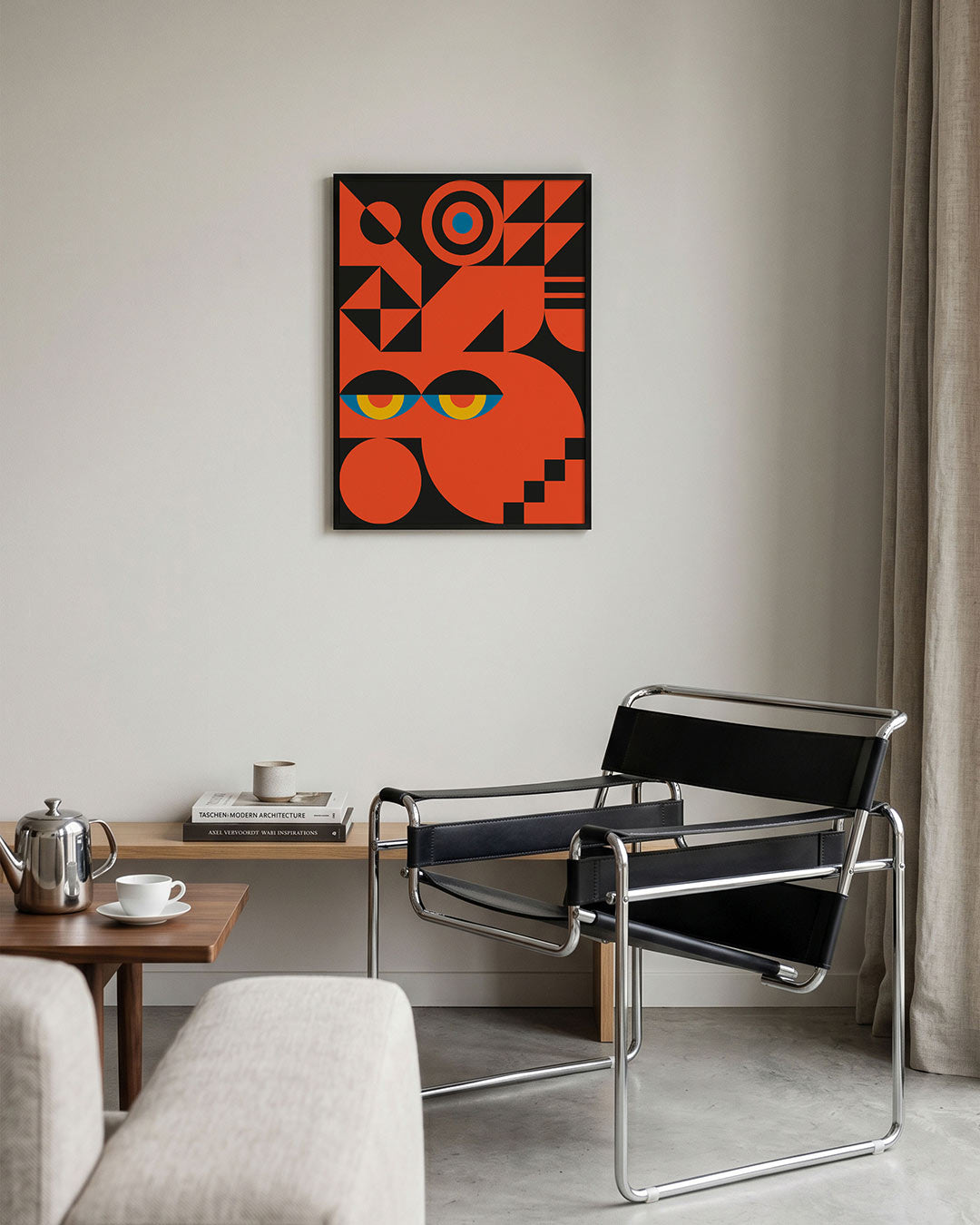 Vormen en vlakken – geometrische Bauhaus poster in staand formaat