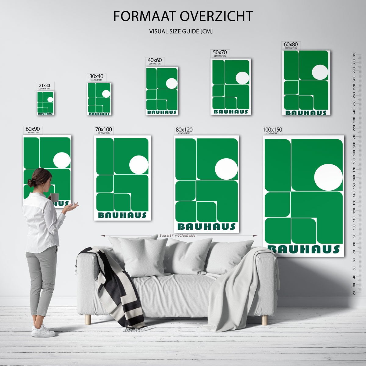 Vorm en balans – geometrische poster in Bauhaus-stijl van WallArtistic