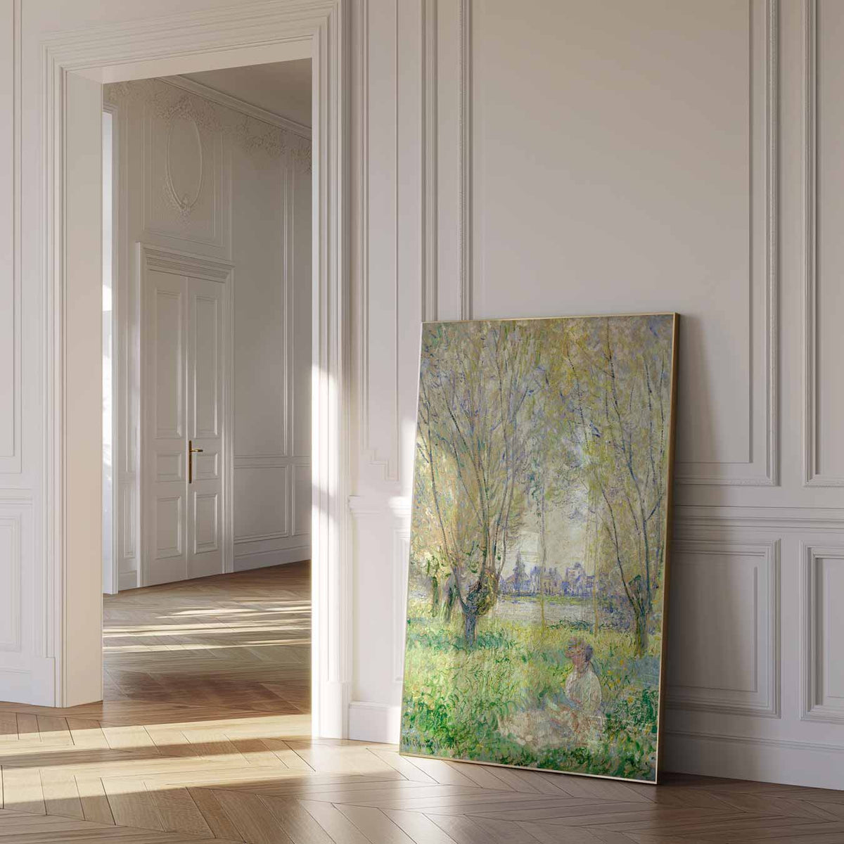 Impressionistische Boomgaard – urban poster in staand formaat