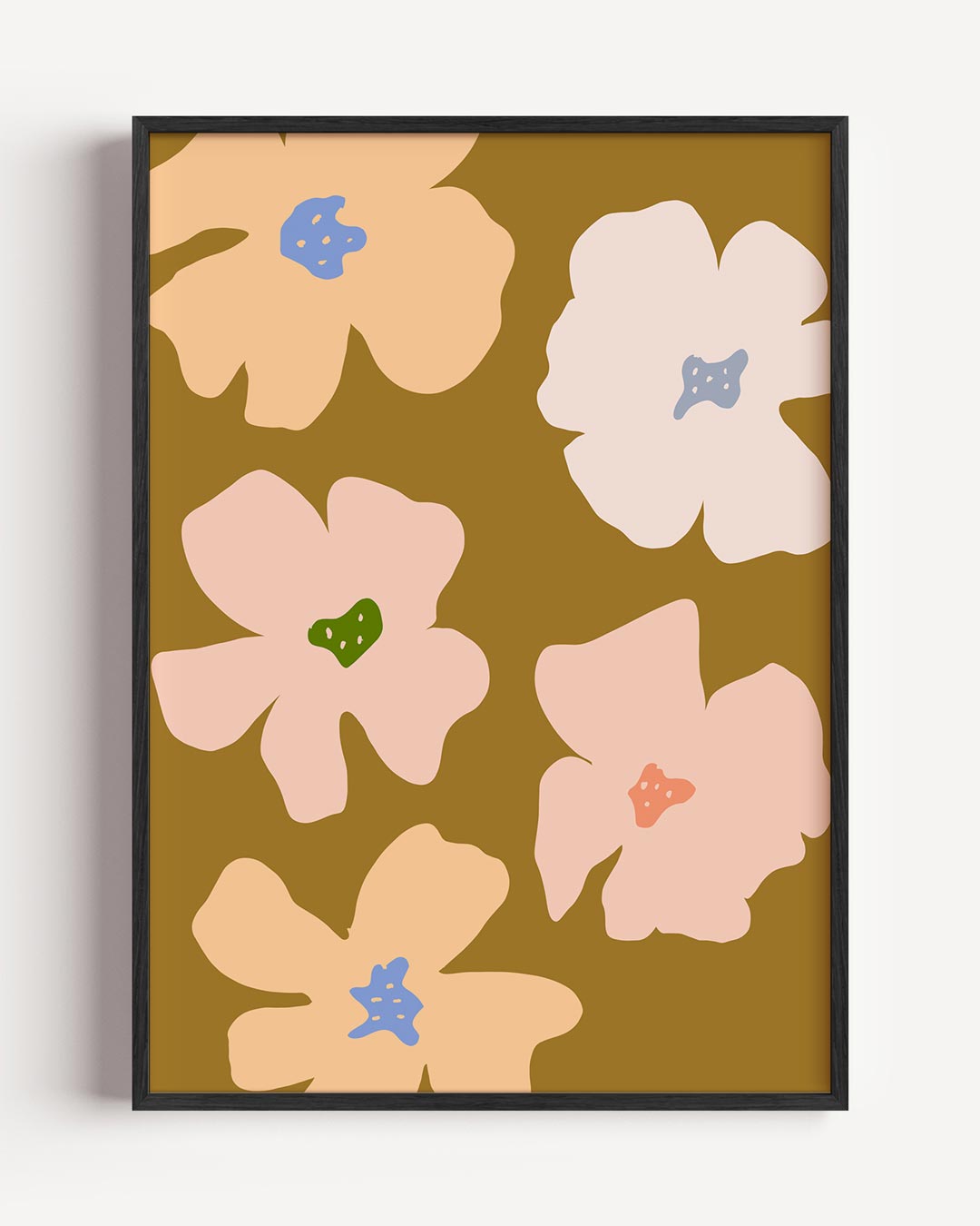 Vrolijke Bloemen – bloemen portret poster als wanddecoratie