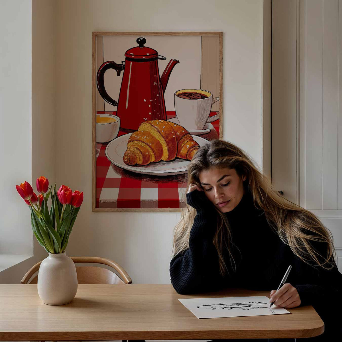 Franse Ontbijtcharme – keuken portret poster, afbeelding 7
