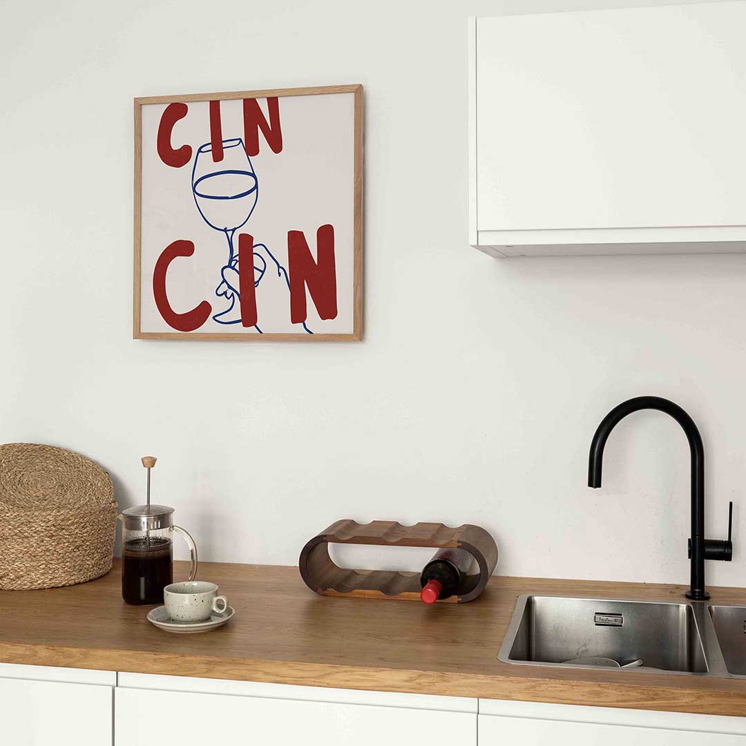 Cincin glas – keukenposter in vierkant formaat