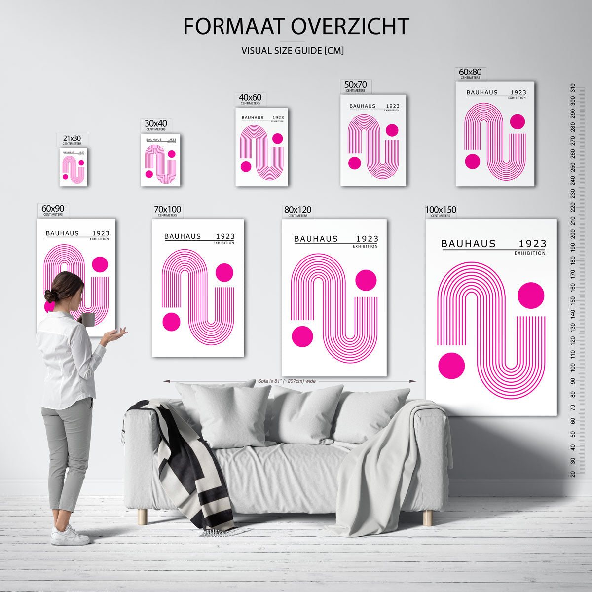 – geometrische poster in Bauhaus-stijl van WallArtistic