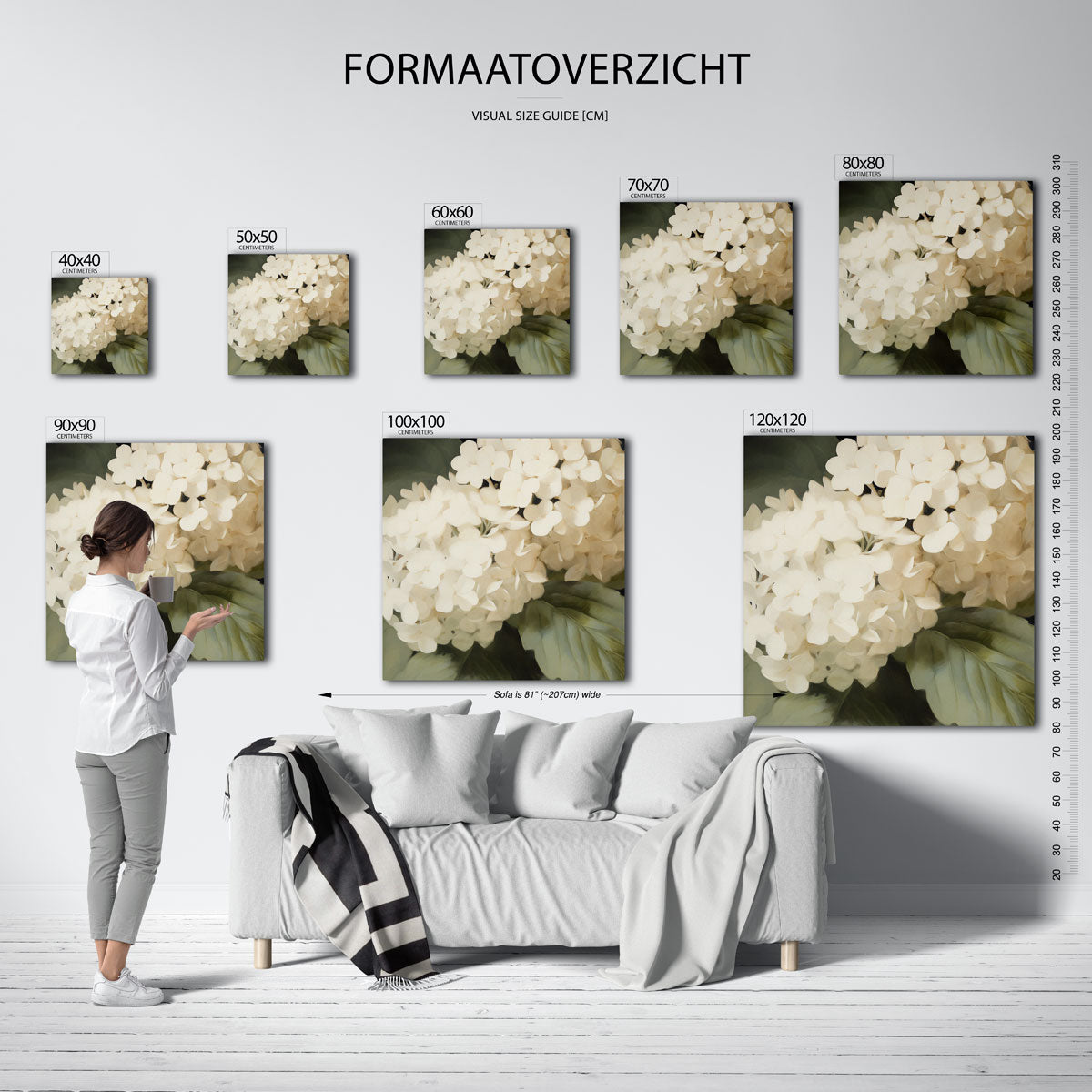 Abstracte – vierkante muurposter met vintage uitstraling