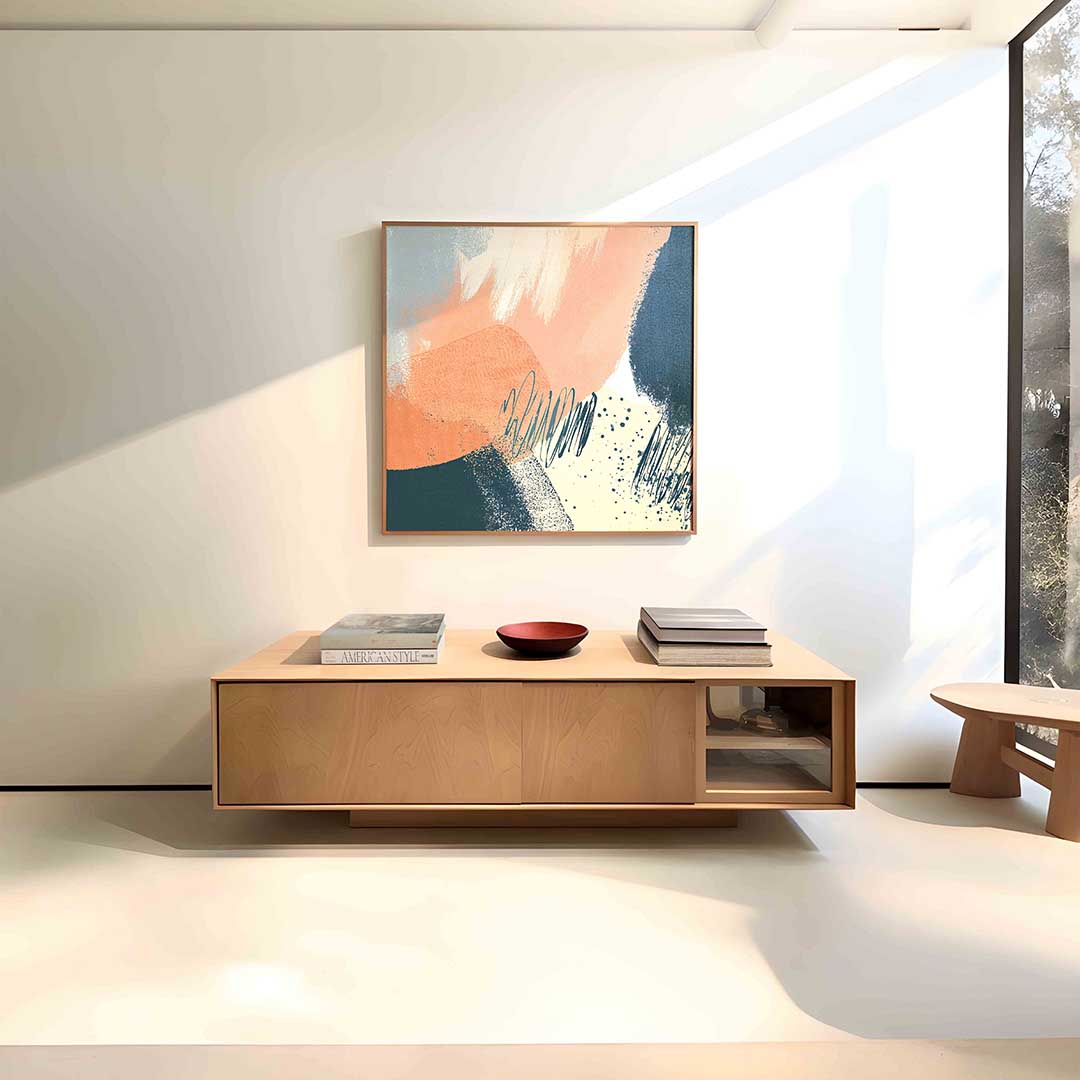 Abstracte vormen – vierkante abstracte wanddecoratie van WallArtistic