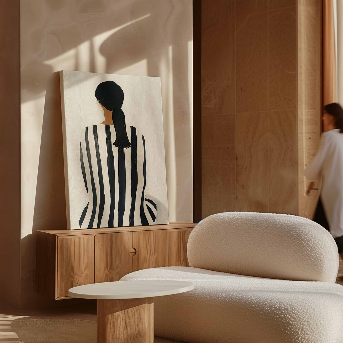 Strepen en Stille – plexiglas kunstwerk als wanddecoratie