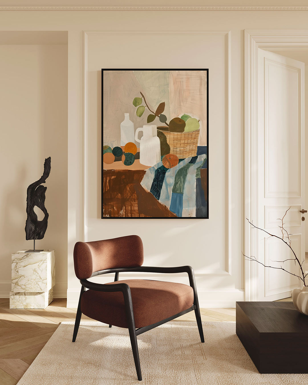 Fruit en vormen – staande wanddecoratie