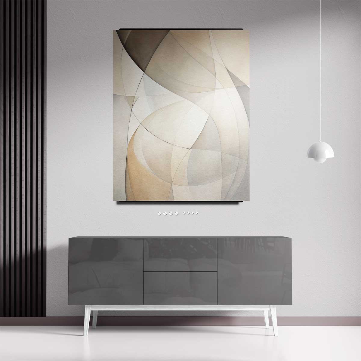 Zachte Abstracte Lijnen – dibond kunstwerk als wanddecoratie