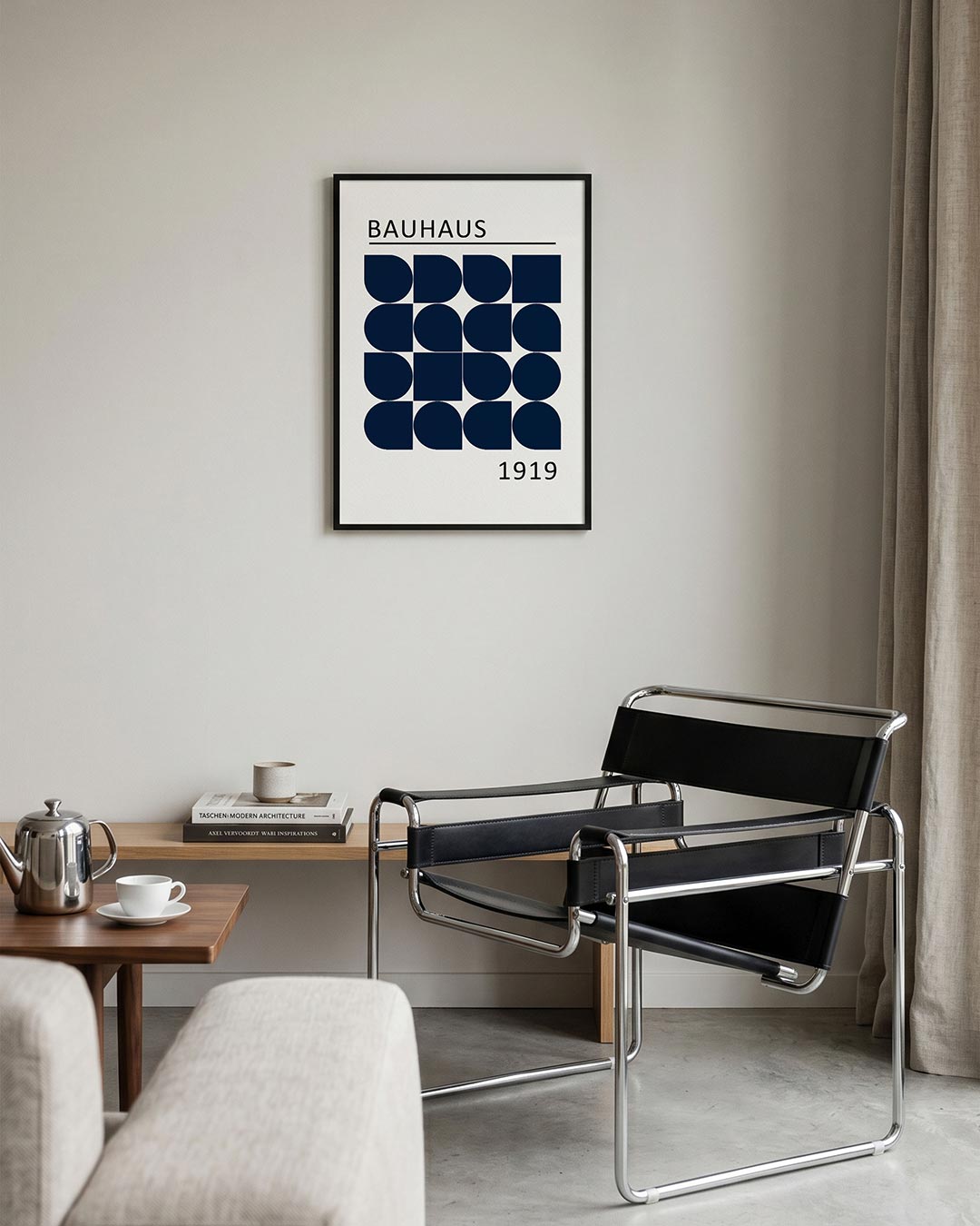 Vormen en vlakken – geometrische Bauhaus poster in staand formaat