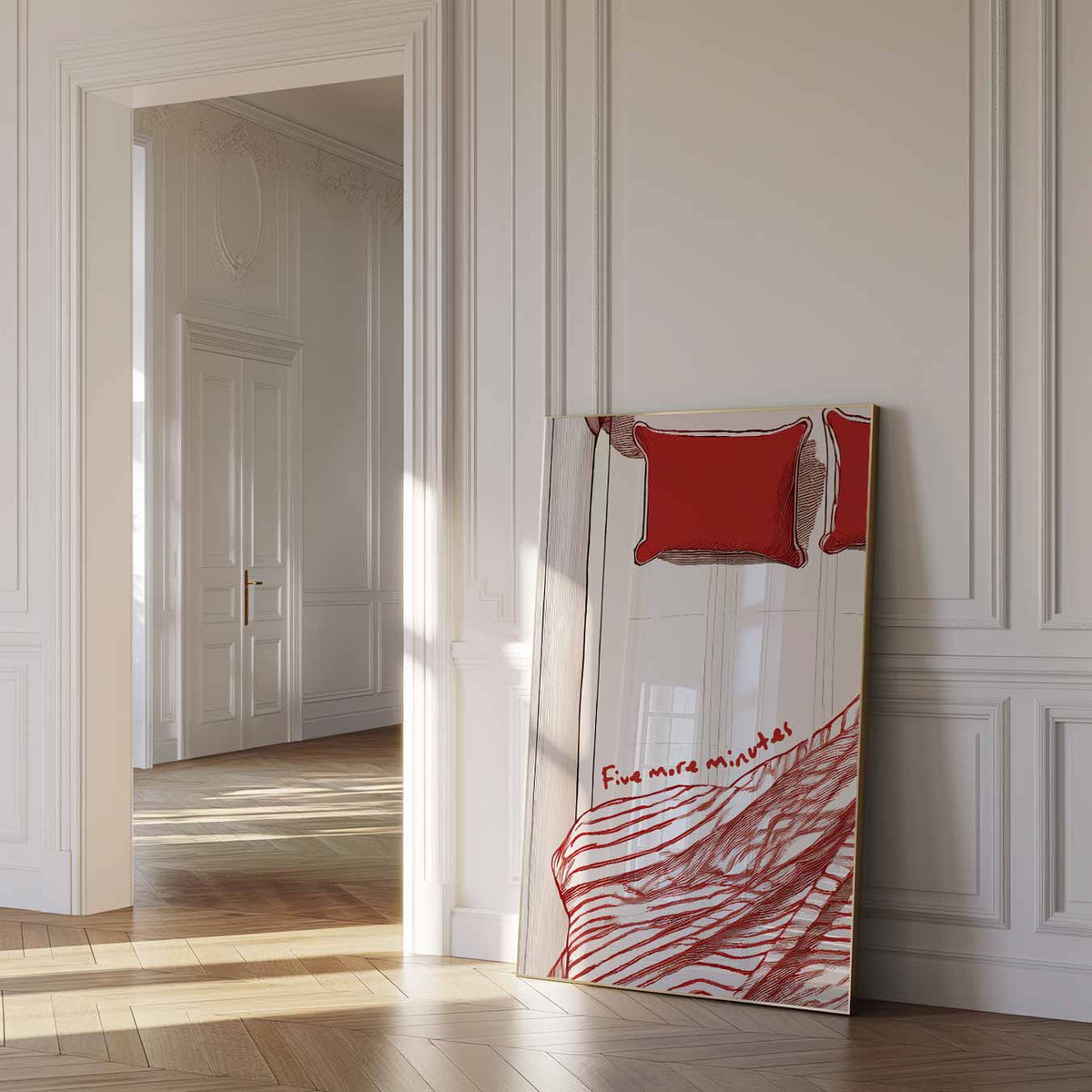 Slaapkamer Inspiratie – zomer poster als frisse staande wanddecoratie