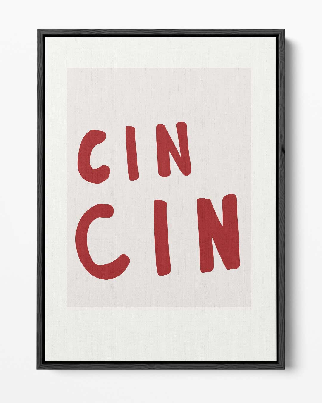 Cheers! Typography Poster – portret kunstwerk als wanddecoratie