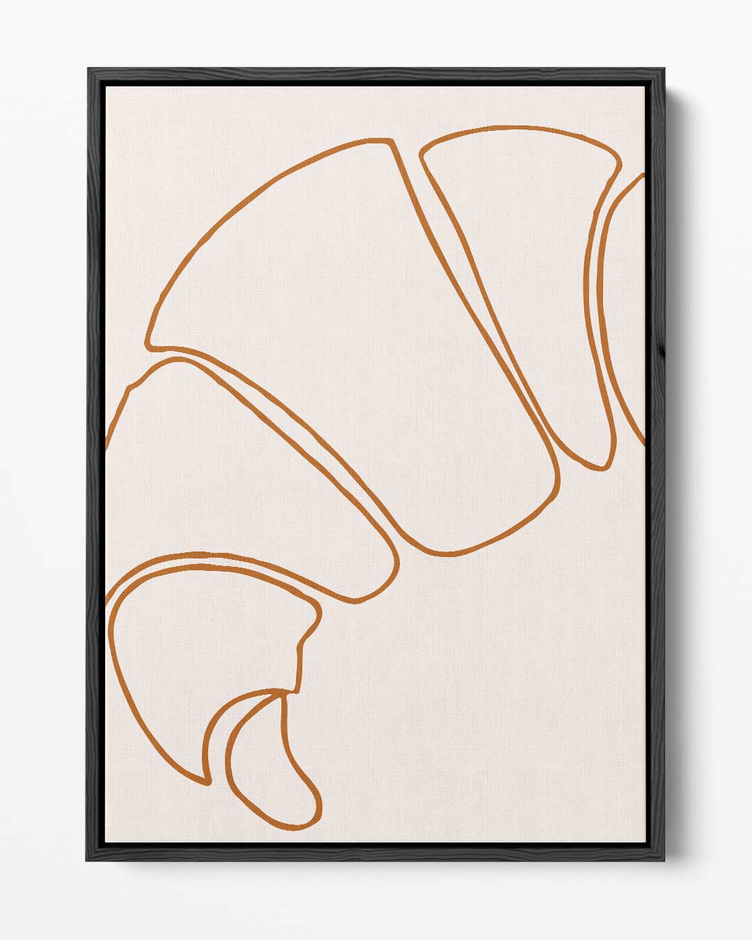 Simpele Croissant Sketch – portret kunstwerk als wanddecoratie