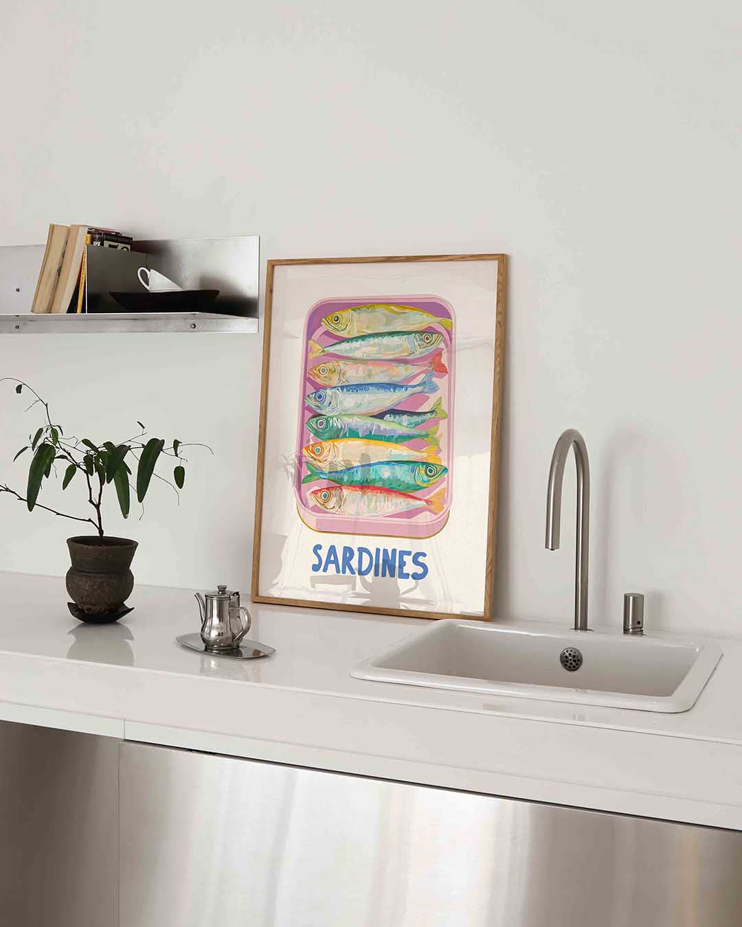 Sardines in blik – keukenposter in staand formaat