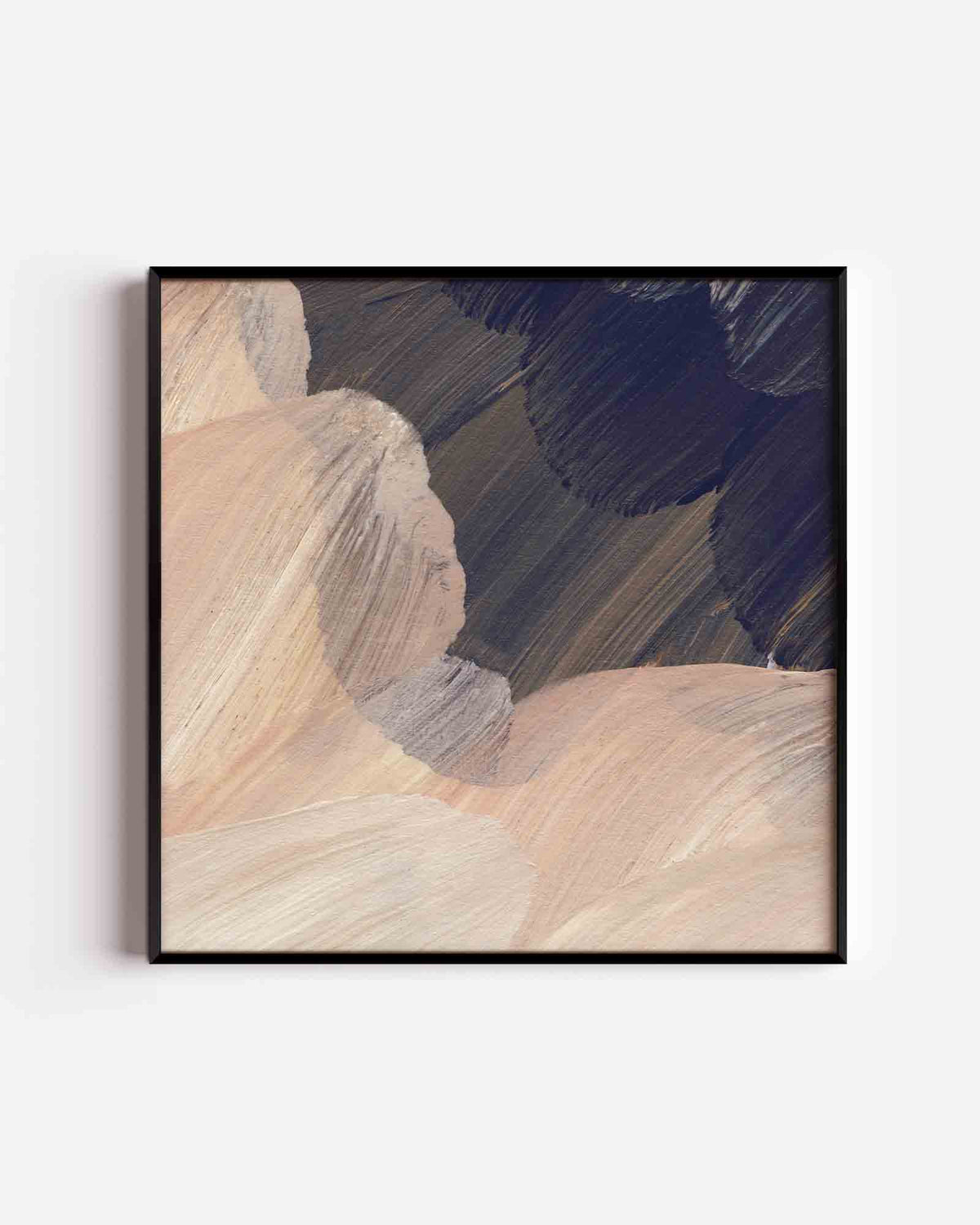 Abstracte penseelstreken – schilderkunst vierkante poster als wanddecoratie