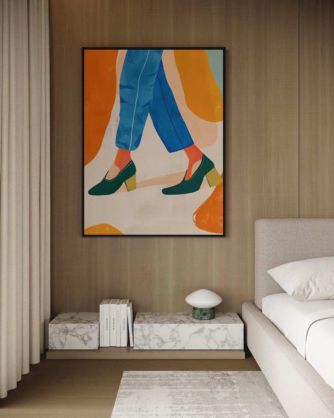 Vrolijke lijnenspel – kunstwerk op canvas, dibond of plexiglas