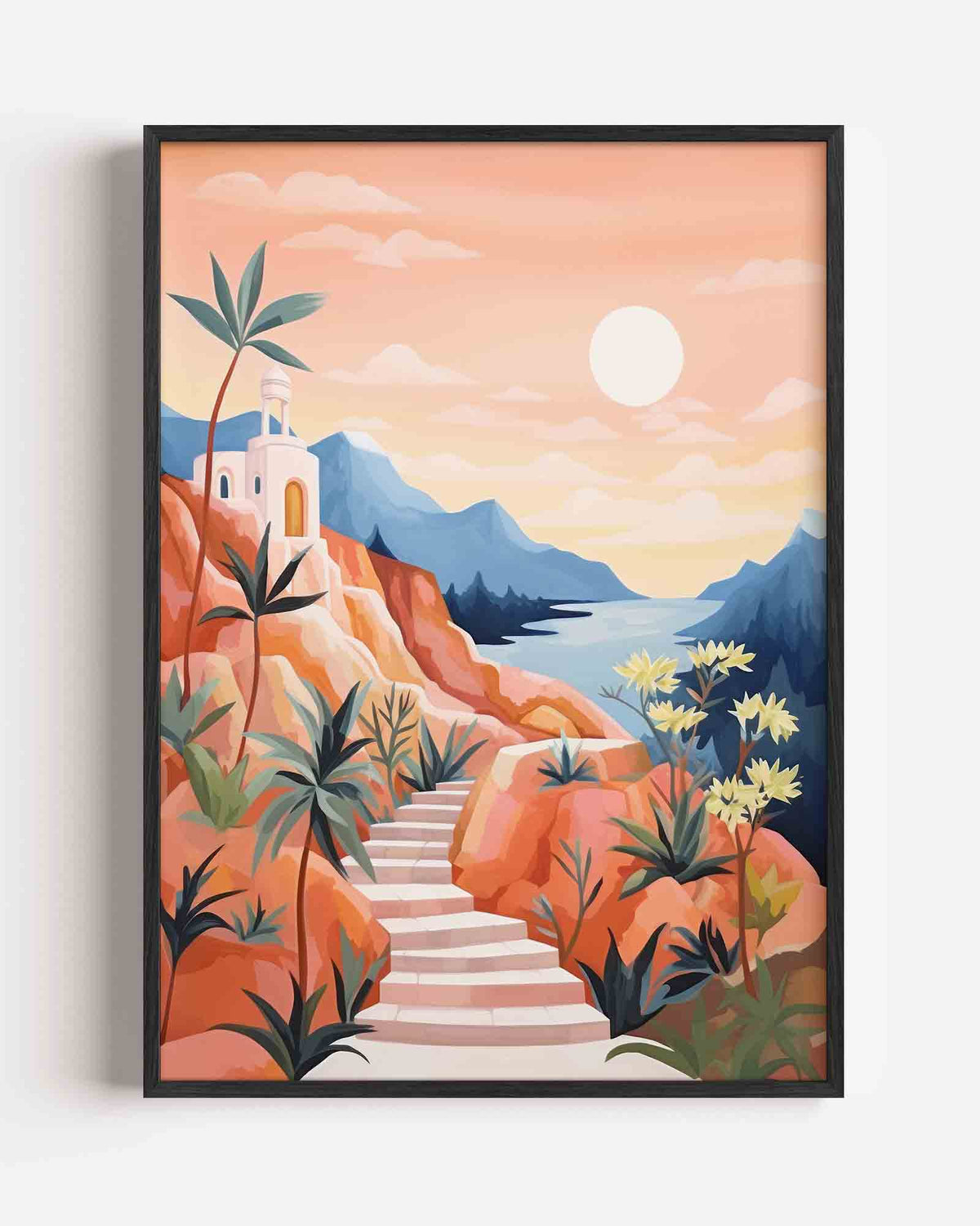 Landschap met trap – keuken portret poster als wanddecoratie