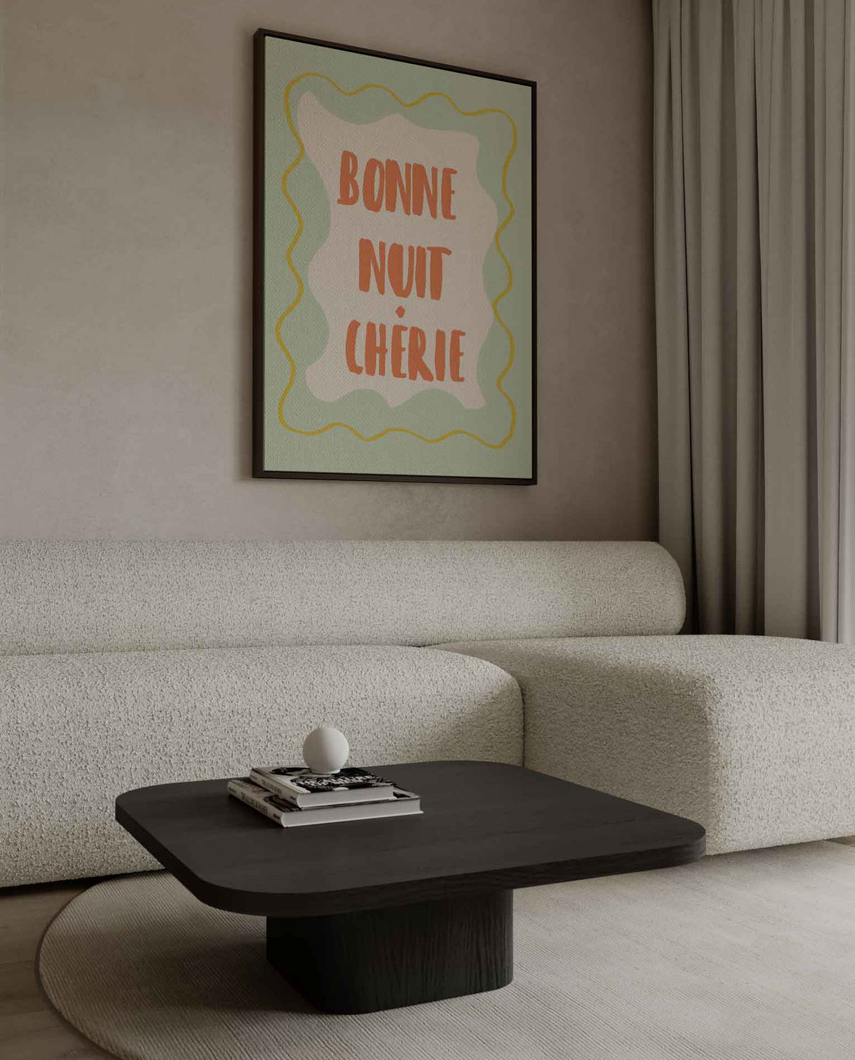 Bonne Nuit Chérie – plexiglas kunstwerk als wanddecoratie