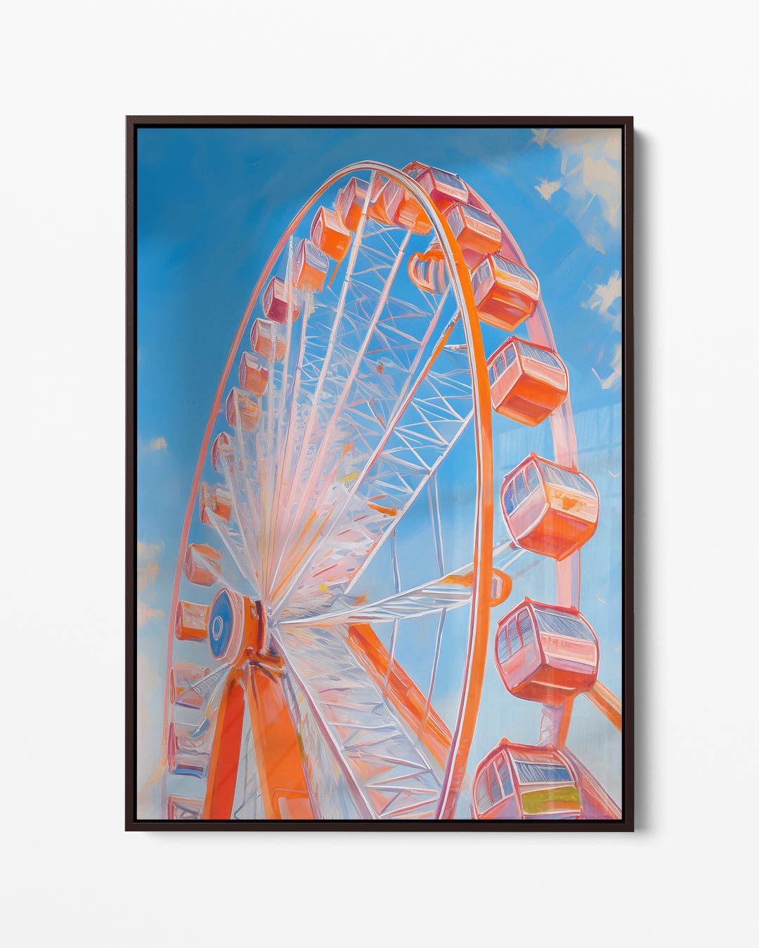 Vrolijk Reuzenrad in de Lucht – portret kunstwerk als wanddecoratie
