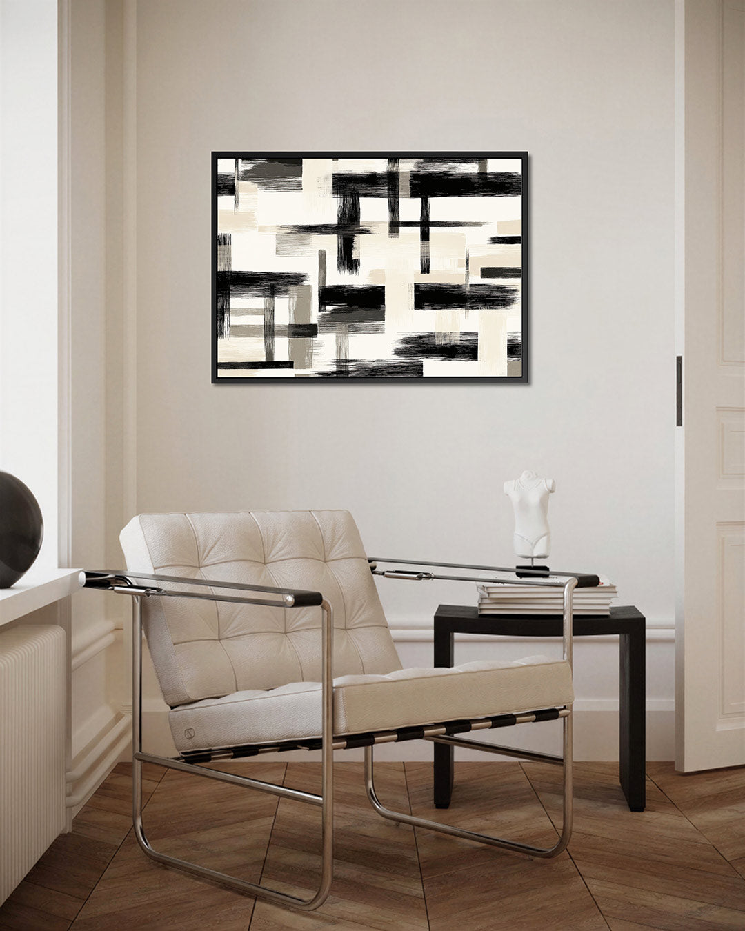 Grafische lijnen compositie – Grafische – kunstwerk op canvas, dibond of plexiglas