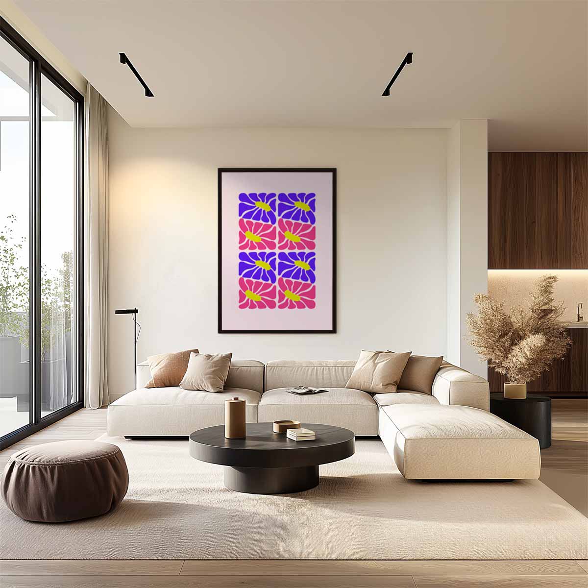 Kleurrijke Bloemenpracht – staand kunstwerk voor modern interieur